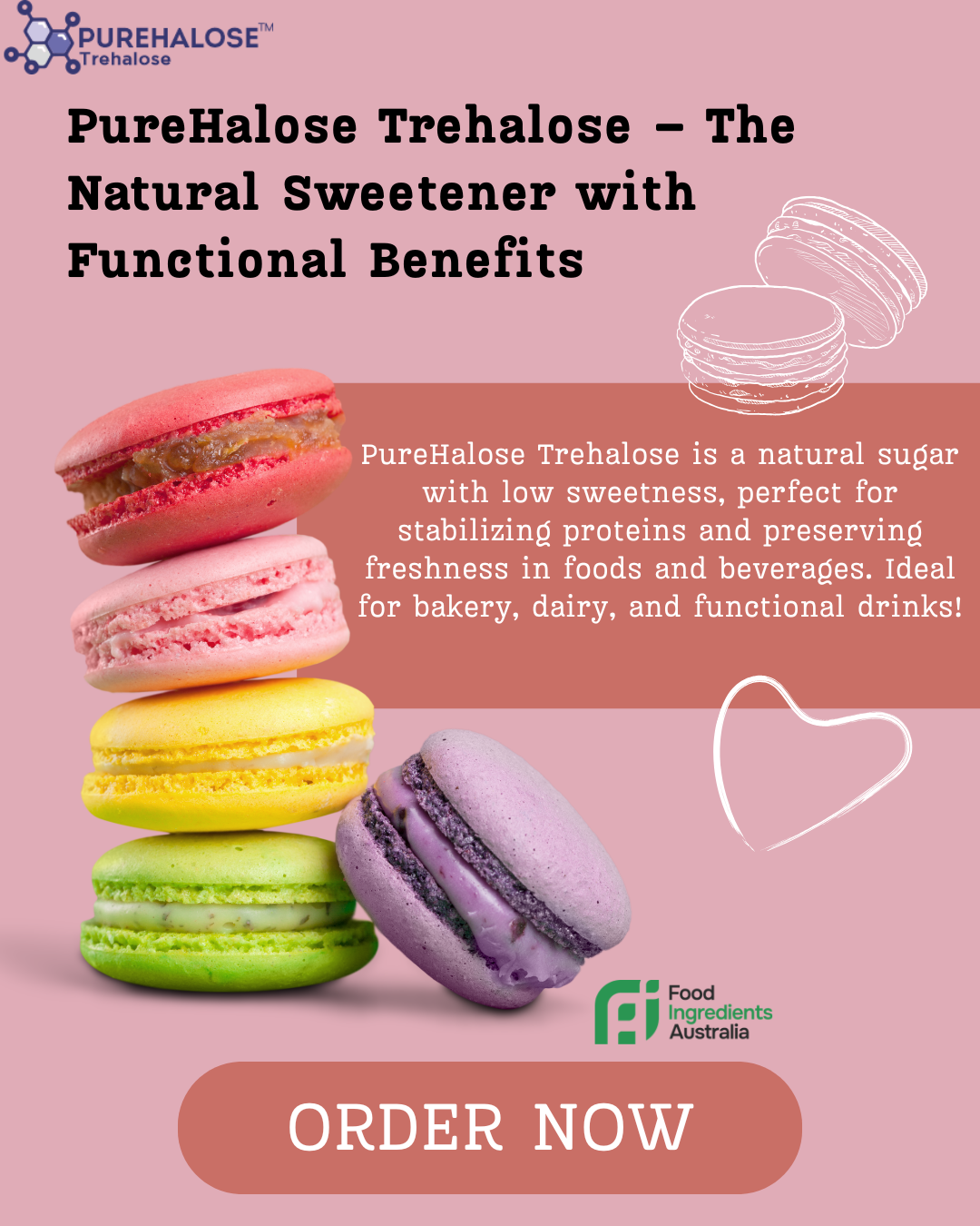 Natural Trehalose Powder Australia | PUREHALOSE™ Food Grade Stabilizer for Bakery, Snacks & Frozen Foods